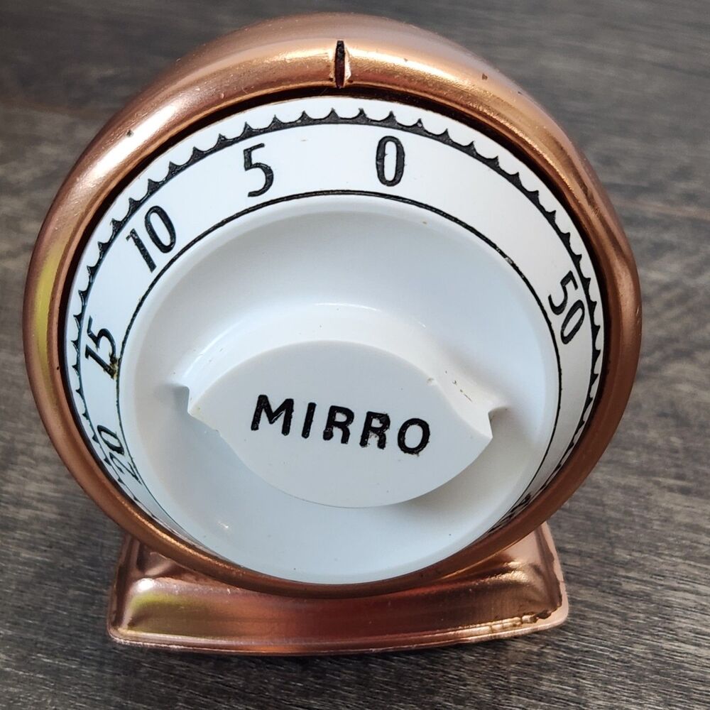 Vintage Mid Century MIRRO Robert Shaw Copper Kitchen Timer 60 Mins WORKS